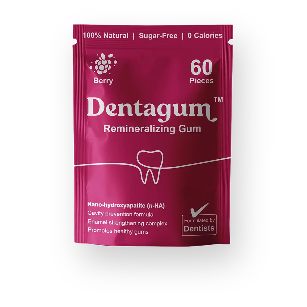 Remineralizing Gum with Nano-Hydroxyapatite & Xylitol Dentagum