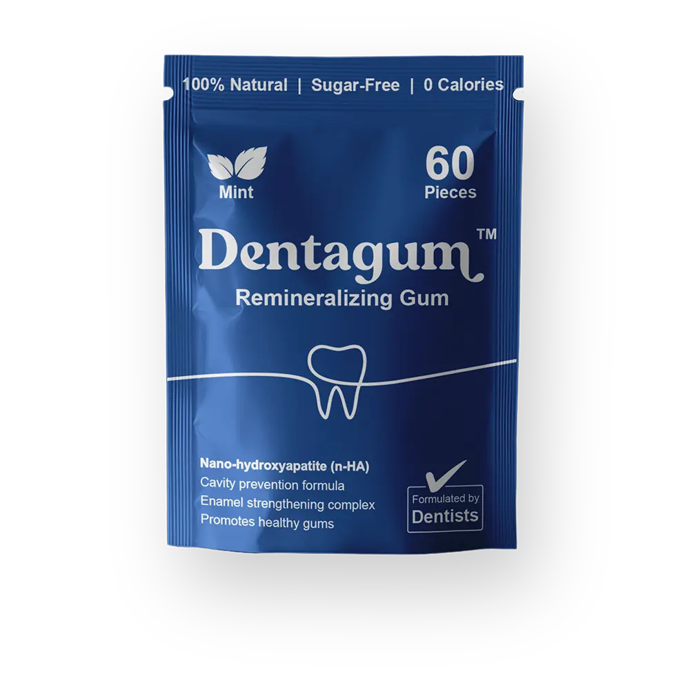 Remineralizing Gum with Nano-Hydroxyapatite & Xylitol Dentagum