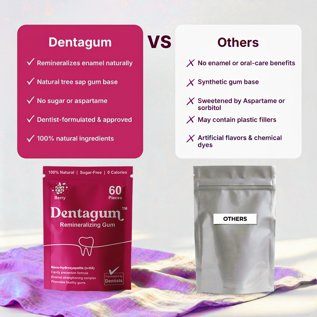 Remineralizing Chewing Gum with Nano-Hydroxyapatite & Xylitol Dentagum